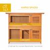 Outdoor Wooden Rabbit Hutch with House and 2-Story Enclosure, 122x48x100 Cm