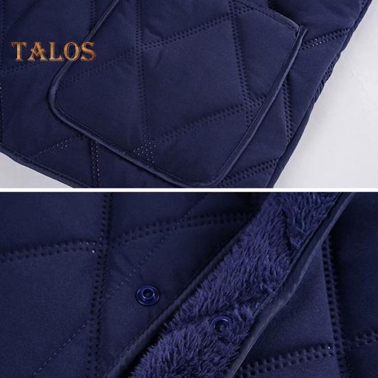 Men Waistcoat V-Neck Sleeveless Solid Color Single Breasted Vest Coat with Pockets Thickened Plush Lining Quilted Bottoming Vest Jacket