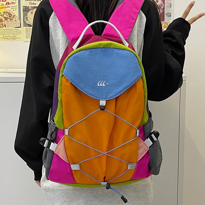 School Bags2024 new outdoor mountaineering bag junior high school high school men and women camping sports backpack hiking cycling backpack