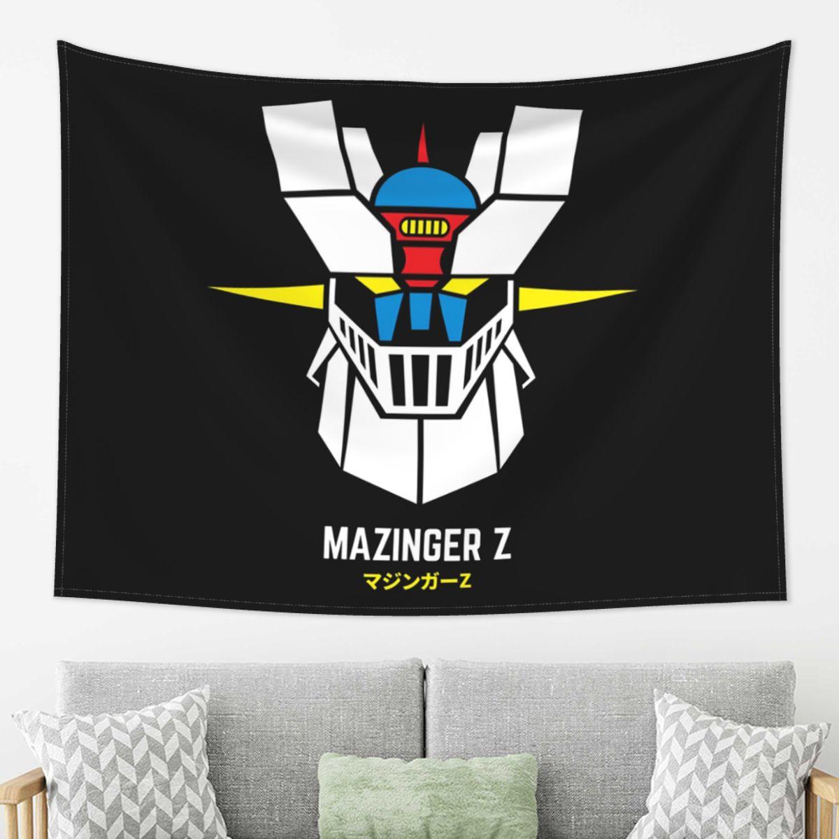 

Mazinger Z Goldorak Actarus Grendizer Mask Tapestry Wall Hanging Aesthetic Home Decoration Tapestries for Living Room Bedroom 74x94cm(29x37in)