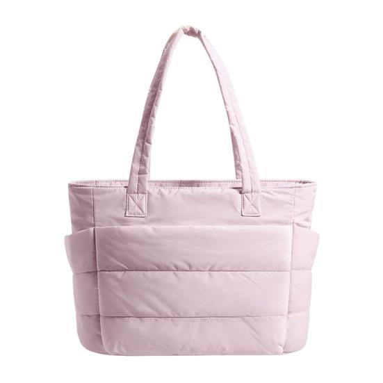 Puffer-Tragetasche Damen Umhängetasche mit Flaschenfächern Reise-Handtasche Gepolsterte Tragetasche für 15,6 Zoll Laptop Arbeit Fitnessstudio Pendeln