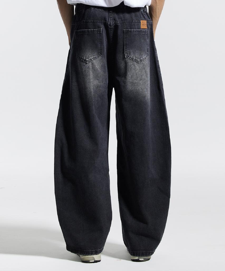 CREAM SODA LAB Wide Cut Volume Curved Pants Black