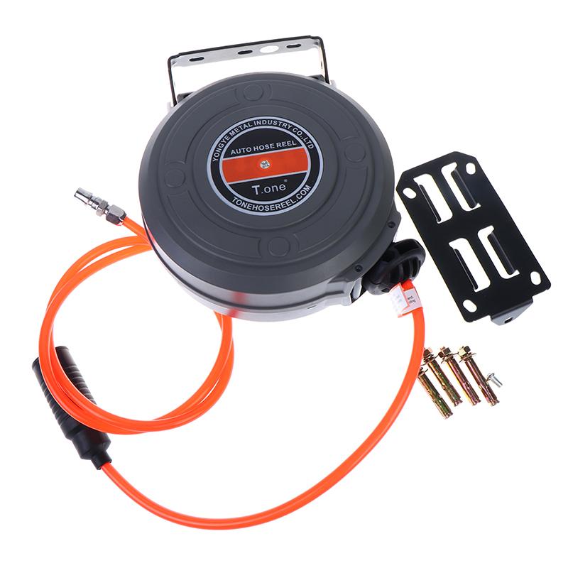 Geri Çekilebilir Hava Hortumu Makarası Otomatik Geri Çekilebilir Kompakt Hava Kolay Kurulum Araba Yıkama Bahçe Sulama Su Hortumu Tutucu İçin