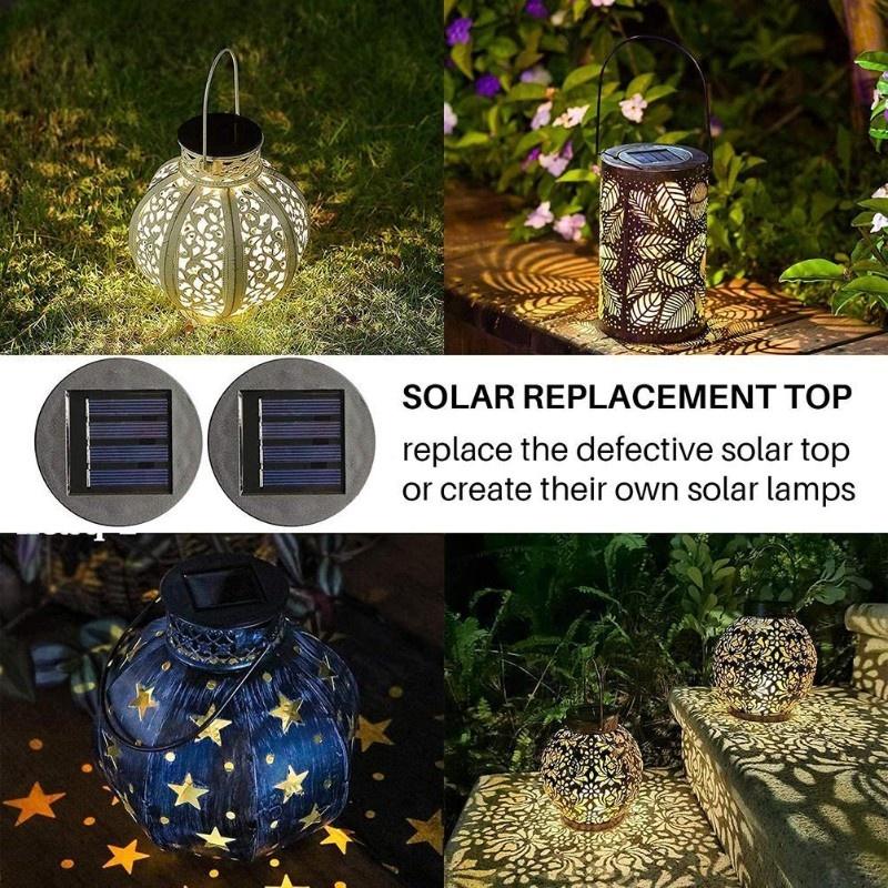 1 piece of solar lamp with LED bulb replacement top solar panel lamp cover replacement lamp, bulb replacement parts for outdoor
