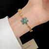 Fashion Elegance Bracelet Exquisite Shiny Rhinestone Bangle Zircon Flower Bracelet  Jewelry Gifts