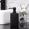Japanese Striped Portable Lotion Bottle Bathroom Shampoo Dispensing Bottle Natural Sand Stone Soap Dispenser Bathroom Accessory