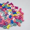 100 Stücke DIY handgemachte gemischte Farbe Holz Buchstaben Zahlen Block Lehrmaterial