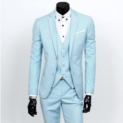 Men Groomsmen  Blazer Coat Slim Business Formal Clothing  Vest Plus Size