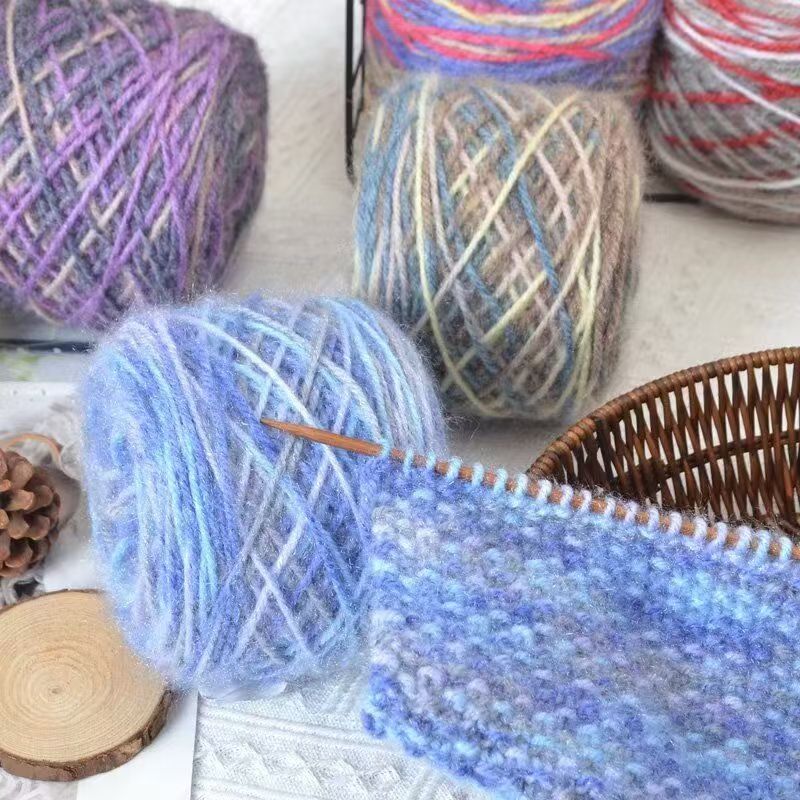 150G Squirrel Fluff Ball, Medium and Thick Thread, Hand-woven DIY Crochet Hook Hat Thread, Sweater Material, Baby Fluff Thread