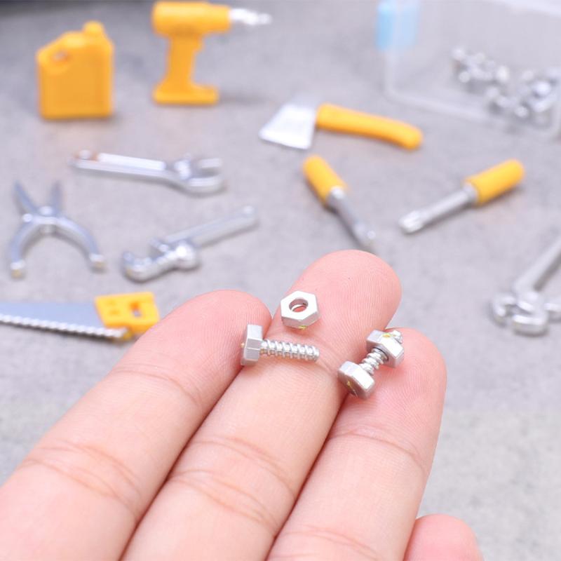 Miniature Tool Collection 30Pcs Set 1:12 Scale Perfect for Dollhouse Workshop Realistic Accessories