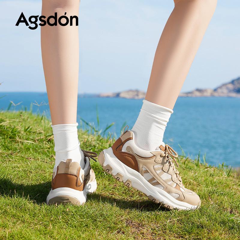 Augustine Dad Shoes Women's 2025 New Autumn Lightweight Platform Sports Shoes Soft-soled Outdoor Hiking Casual Shoes