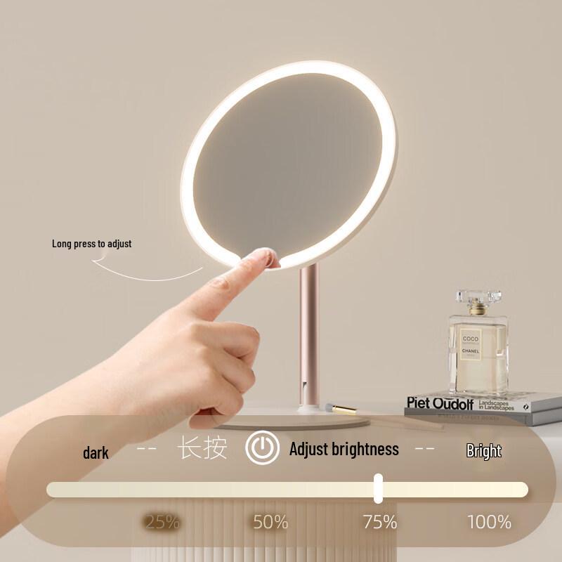 LED Makeup Mirror with Dual-Axis Rotation