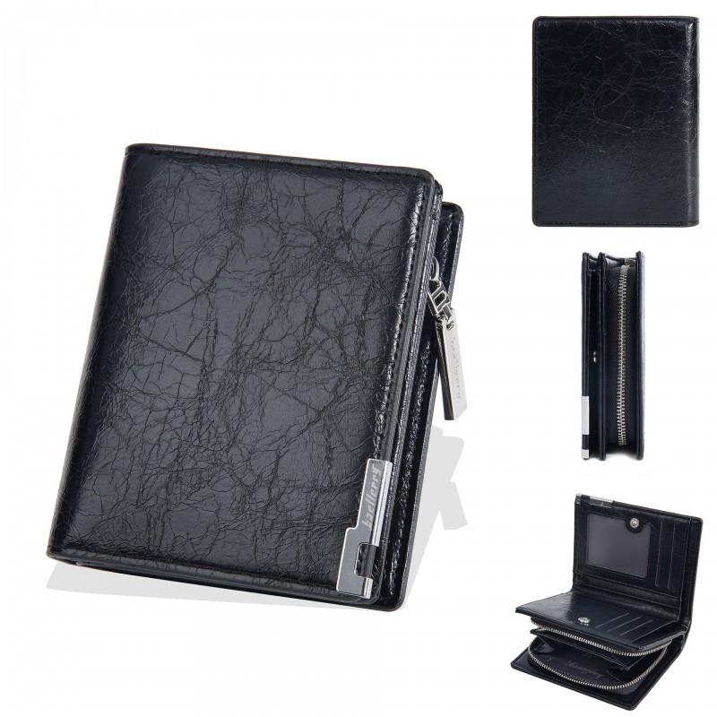New Men s Short Wallet European American Retro Business Small High-end Zipper Zero 12X10X2