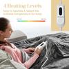 Heated Blanket Electric Throw Blanket- 50''x60'' Heating Blanket Throw 4 Hours Auto-Off & 4 Heating Levels Over-Heat Protection, Machine Washable