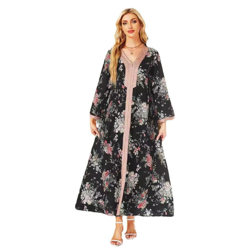 Women's Dress Long Maxi Dress with Digital Floral Print, Elegant Luxury Summer Vacation Evening Gown