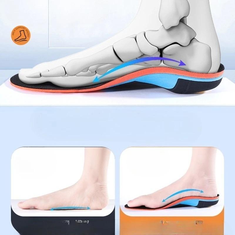 Unisex Arch Support Insoles Flat Foot Cushion Shock Absorbing Sweat Wicking Basketball Sports Comfortable Performance Noun Aid