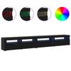 TV Cabinet Set 3 Pcs Black Oak Effect 270 X 35 X 40 Cm