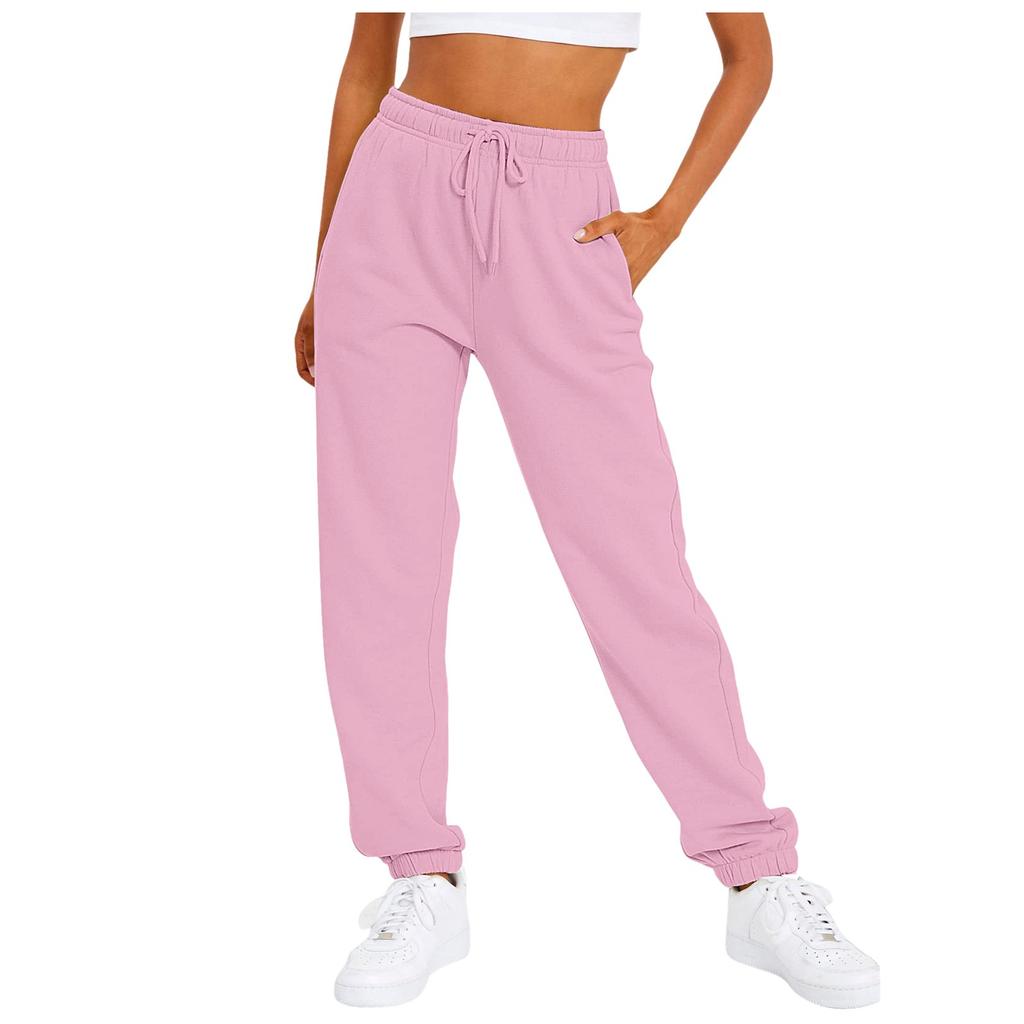 Solid Color Women Pants Pocket Long Women's Sweatpants Workout Joggers Pants Comfort Baggy Trousers Woman Clothing