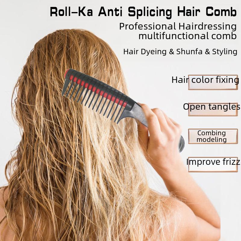 Profesionální sada nástrojů pro barvení vlasů: Plochý štětec, hřeben na barvení, váleček na olej a hřeben na jádro.