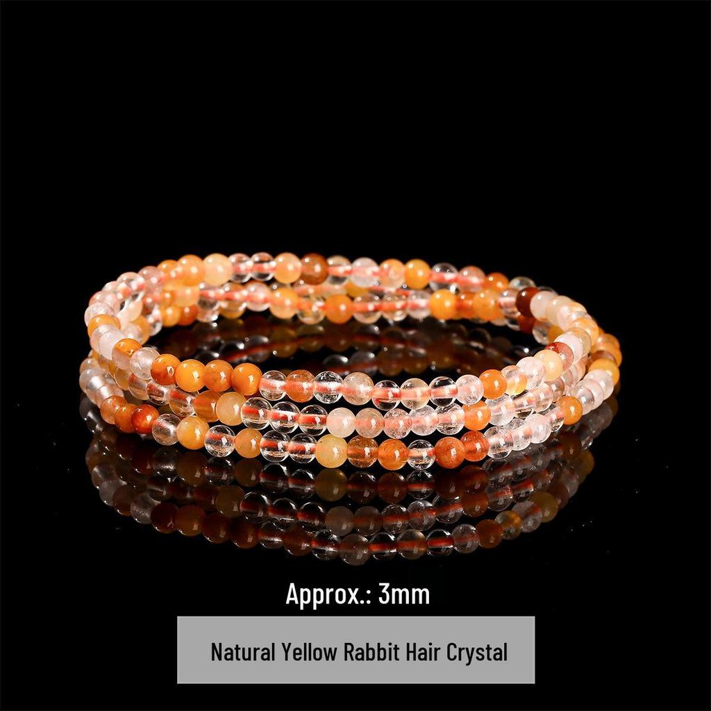Jingde Natuurlijke Kristal Meerrijige 4mm Stenen Kralen Armband Collectie Cadeau