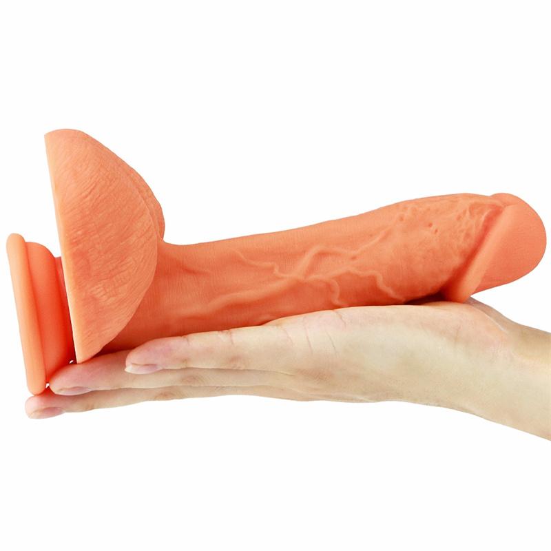Liquid Silicone Double Layer Simulation Penis Female Dildo Toy Fun Female Adult Products