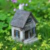 Fairy Tale World Dwarf House Witch Castle Tree House Sculpture Resin Craft Outdoor Garden Patio Lawn Home Decoration Accessories