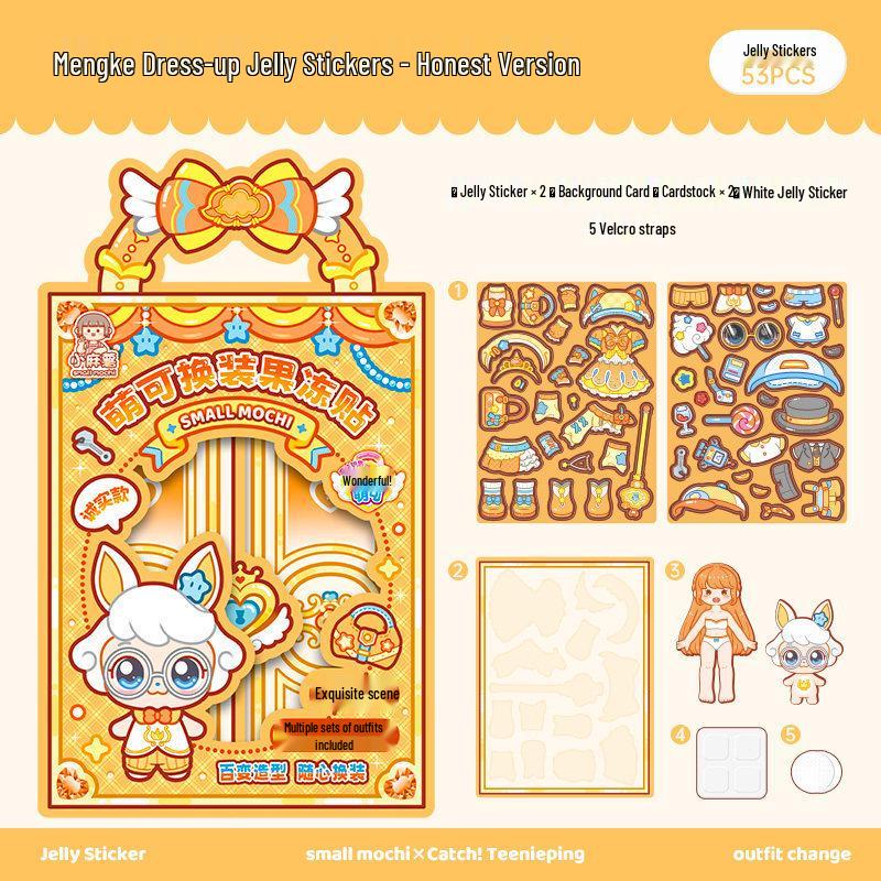 Little Mochi Dress-up Jelly Stickers Quiet Book - 2026 Popular Girl's Toy
