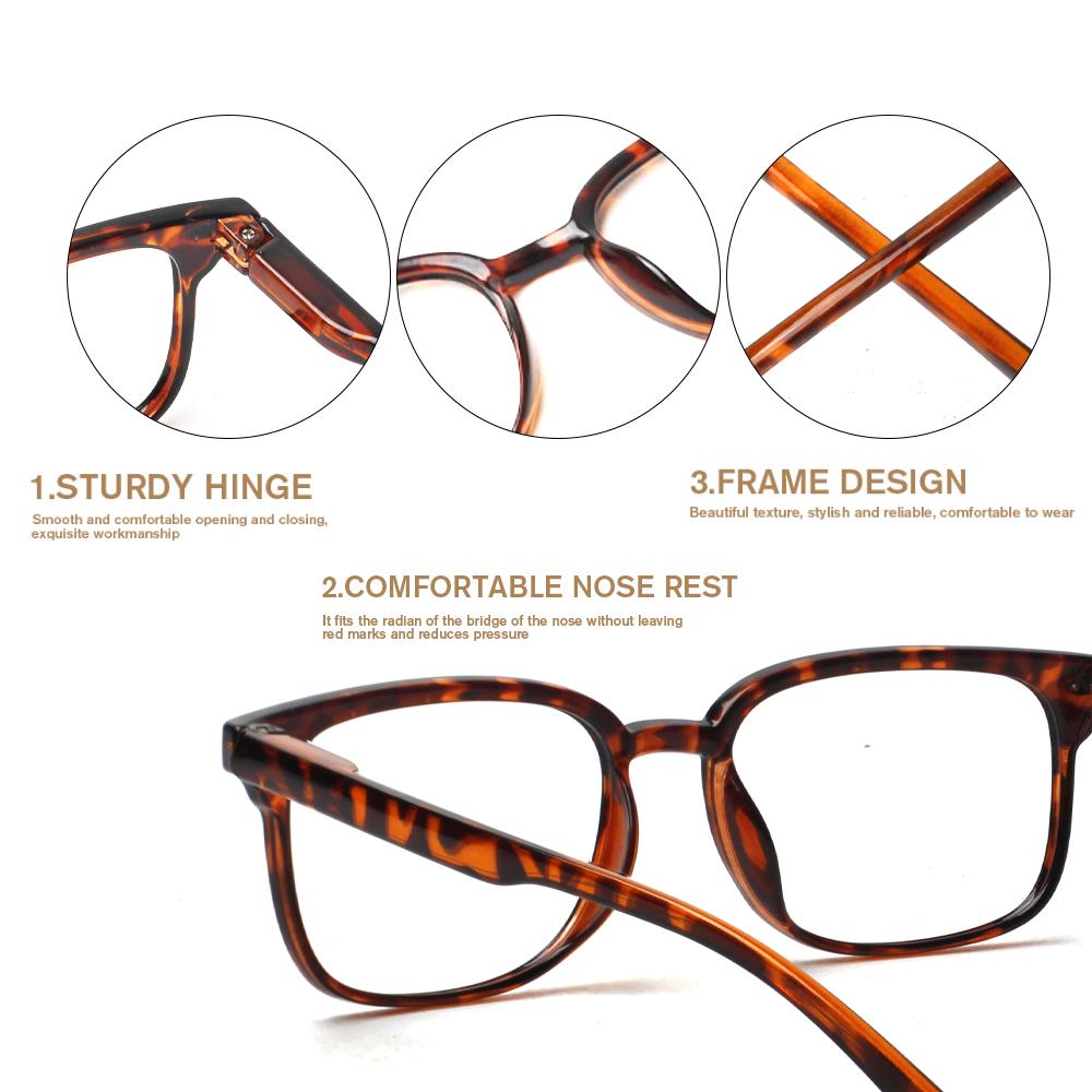 TUREZING Anti Blue Light Reading Glasses for Men Women Comfortable HD Prescription Eyewear Universal Fit