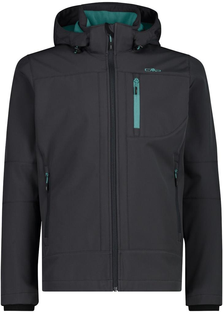 Куртка CMP мужская Softshell Jacket Zip Hood (3A01787N) с отстегивающимся капюшоном (3a01787n-09ut) antracite-lichen