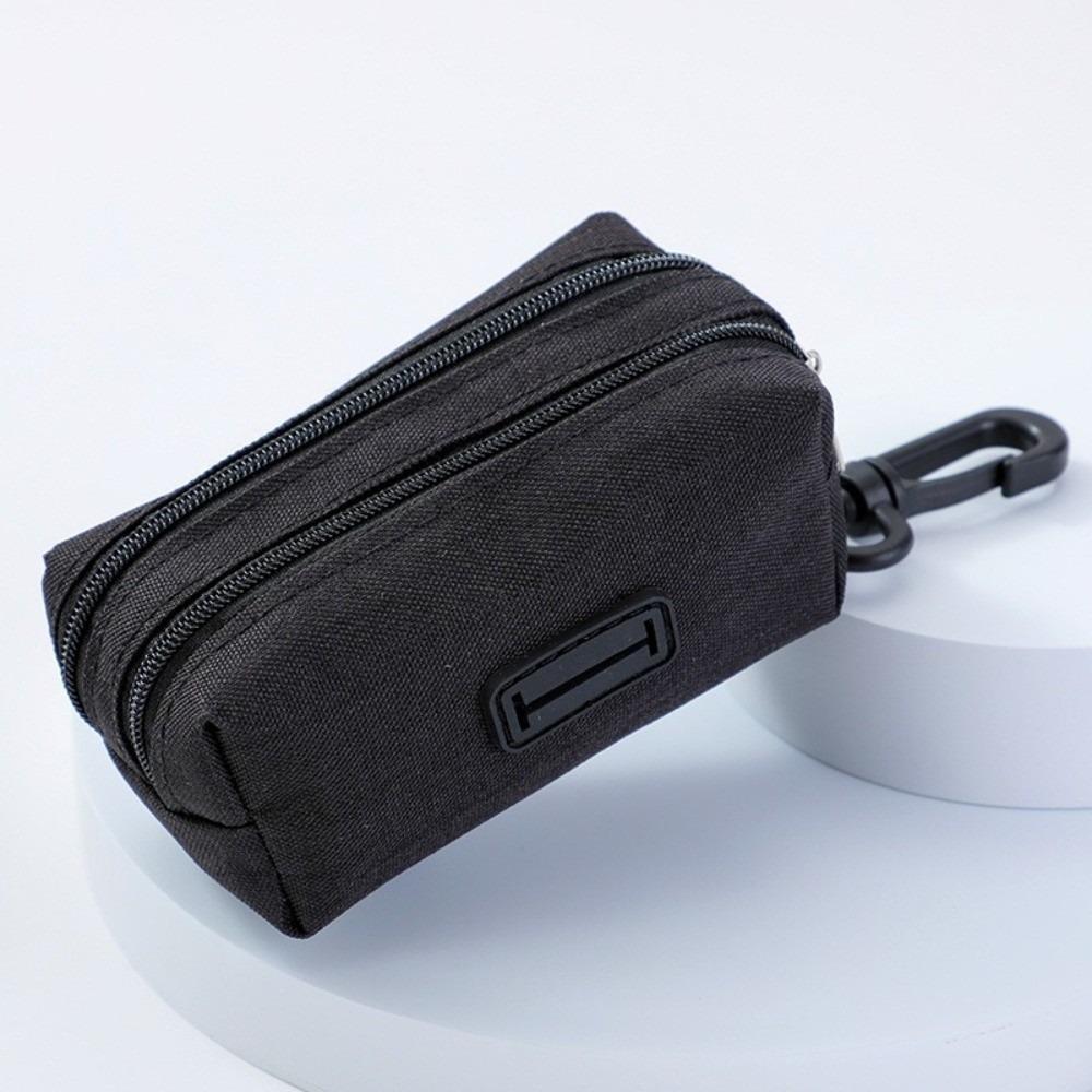 Double Zipper Dog Poop Bag Holder Cleaning Tools Multifunctional Pet Treat Bags Dog Walking Pet Waste Bag Dispenser Outdoor