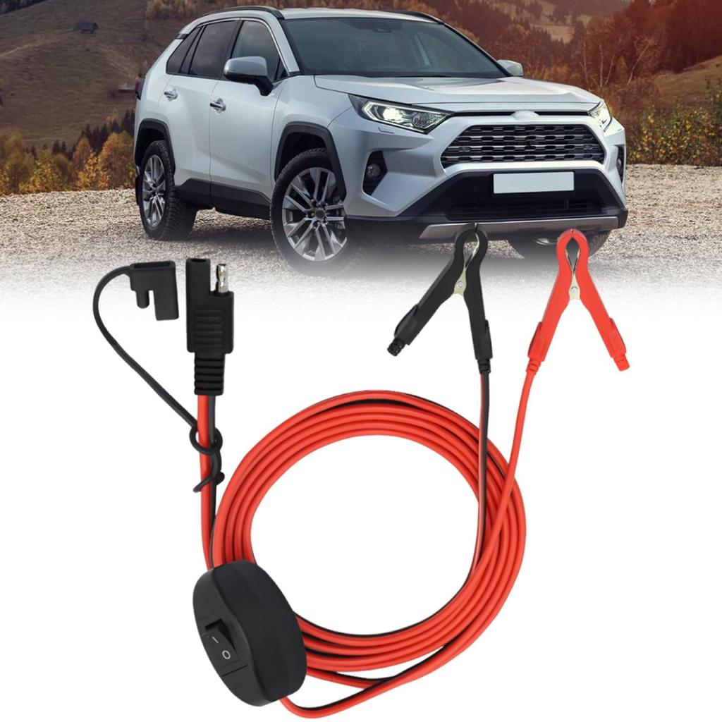 SAE Connector Battery Charger Extension Cable With Button Quick Connector SAE Adapter For Car Lawn Mower ATV RV Motorcycle