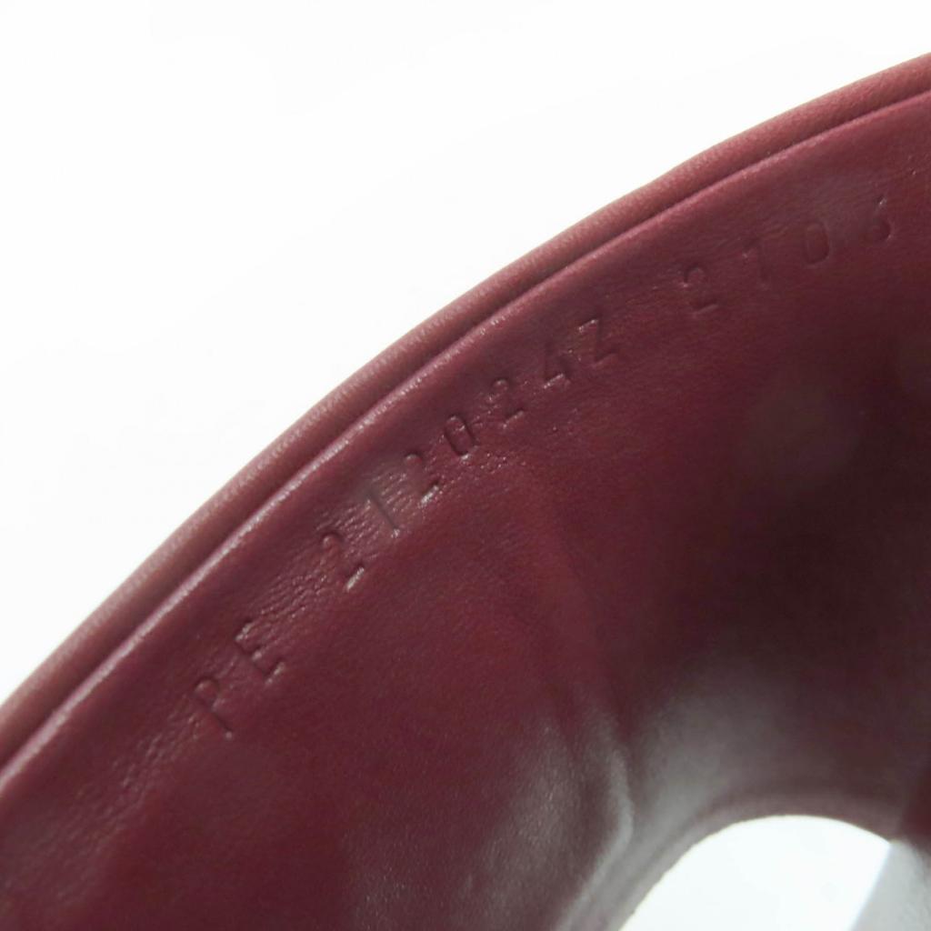 Excellent HERMES Mule Dune Collier Docien Leather Sandals Bordeaux Series 36 Used