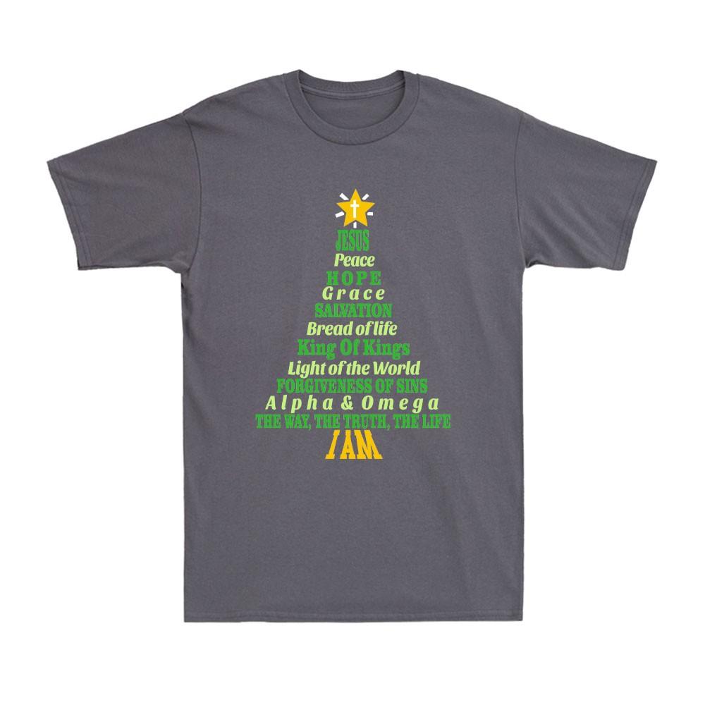 Jesus Peace Hope Religious Christian Bible Verses Christmas Tree Unisexs TShirt