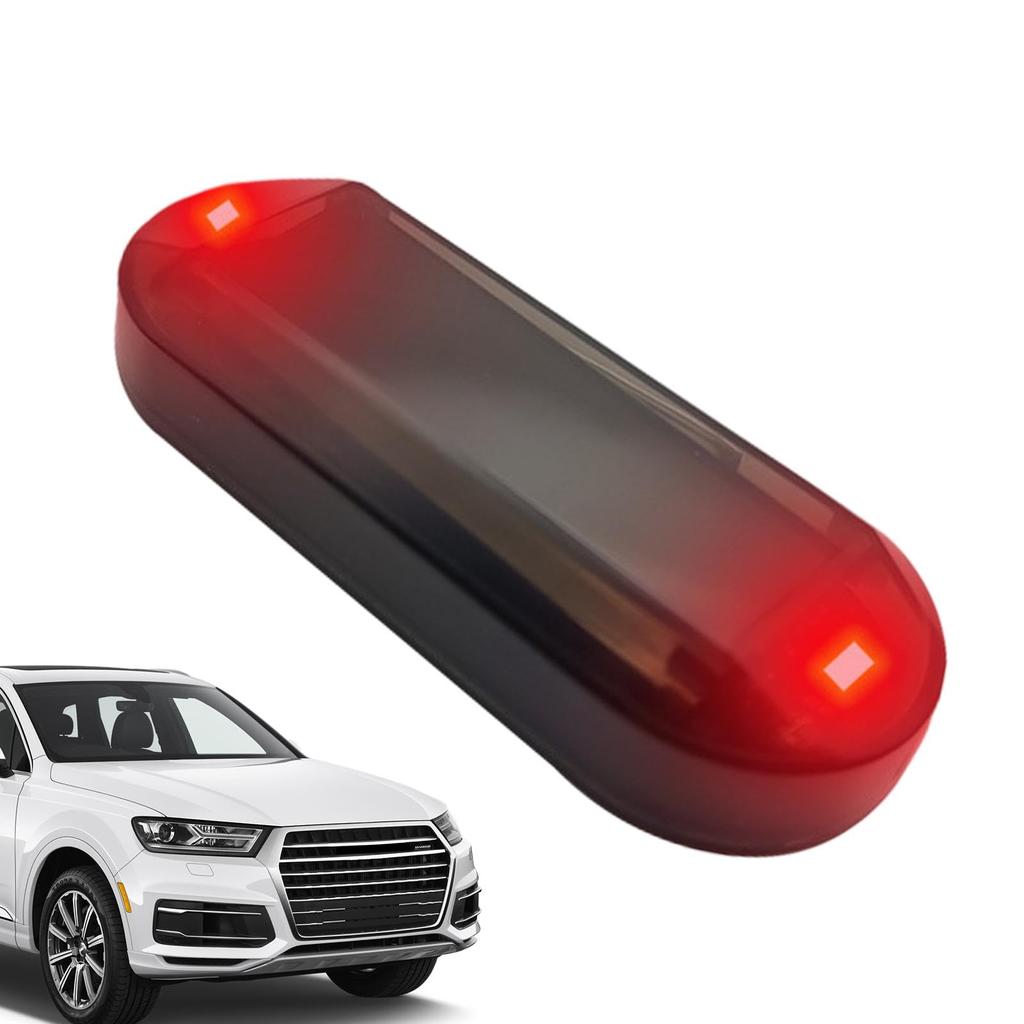 Dummy Car Warning Light,Solar Powered Fake LED Flashing Car Alarm To Prevent Theft |