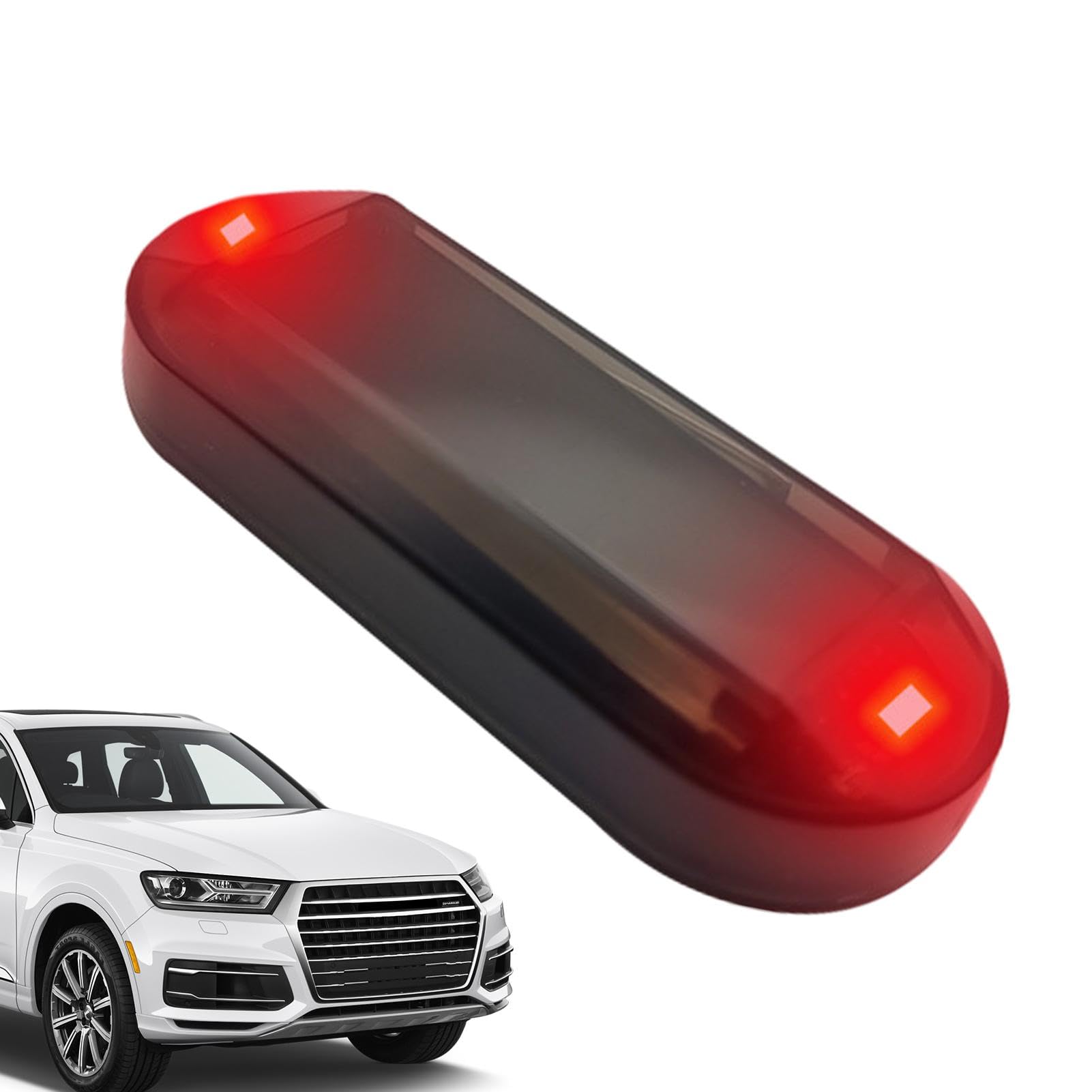 

Dummy Car Warning Light,Solar Powered Fake LED Flashing Car Alarm to Prevent Theft | Please refer to the description чёрный
