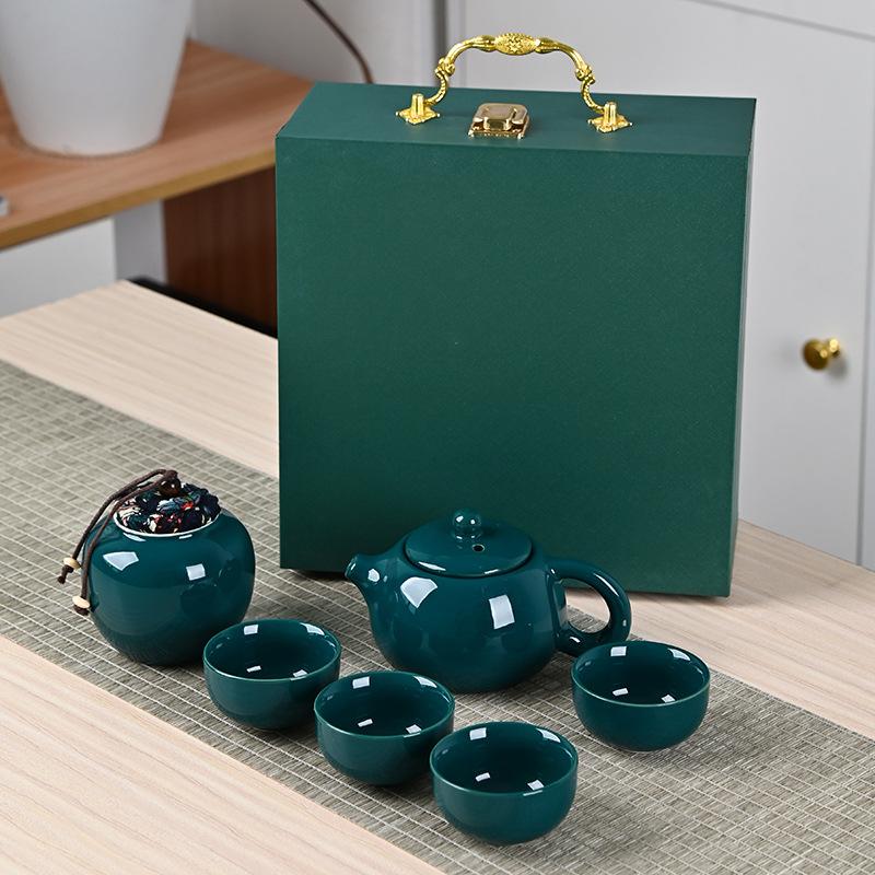 Dingyao Tea Set, a Complete Set Including Tea Tray with Gift Box, Ceramic Kung Fu Gifts, High-end Random Gifts