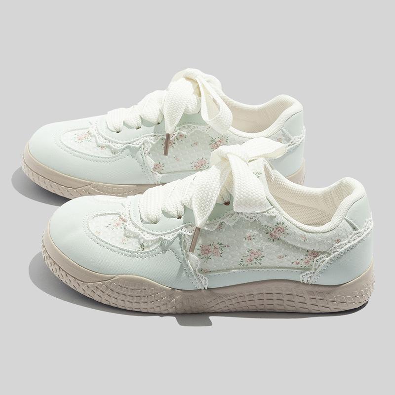 All-match Flat-bottomed Women's Shoes, Fashion German Training Shoes, Breathable Soft-soled Shoes, Increased White Shoes