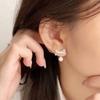 Pearl Bow Stud Earrings Women's Light Luxury Niche Design Earrings New Earrings