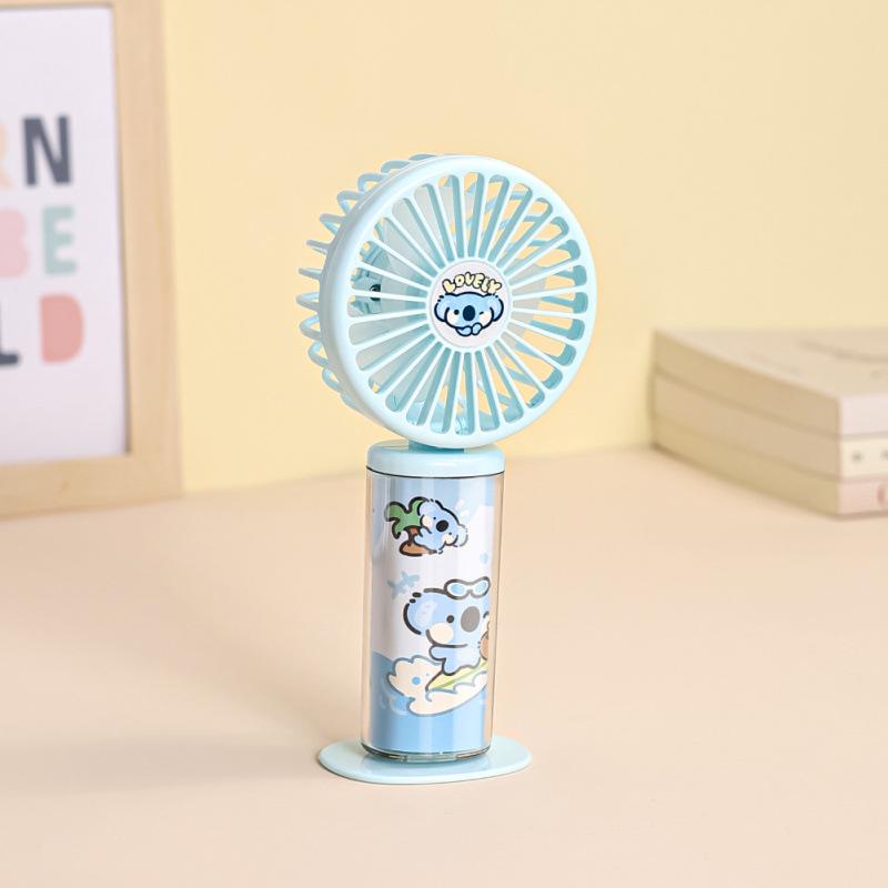 

Portable Mini USB Rechargeable Cartoon Fan - Cute Handheld Desktop Accessory for Students 76*47*163mm