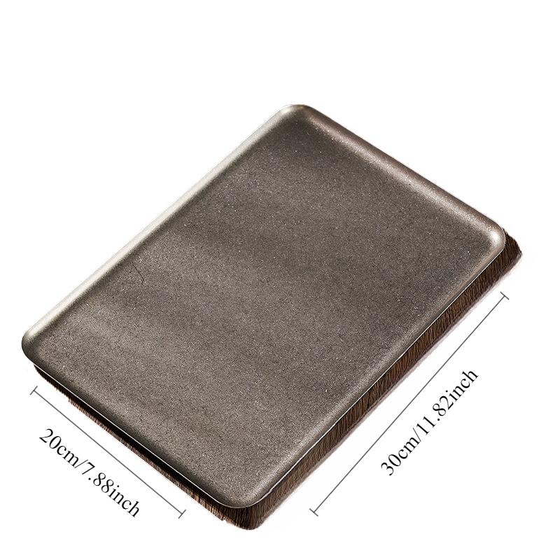 Retro 304 Stainless Steel Antique Square Steak Tray Creative Restaurant Display Dessert Barbecue Plate