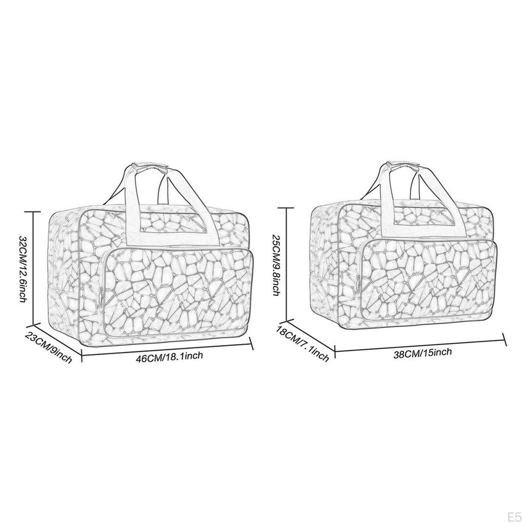 2Pcs Sewing Machine Bag Carrying Case Dustproof Yarn Storage Handbag