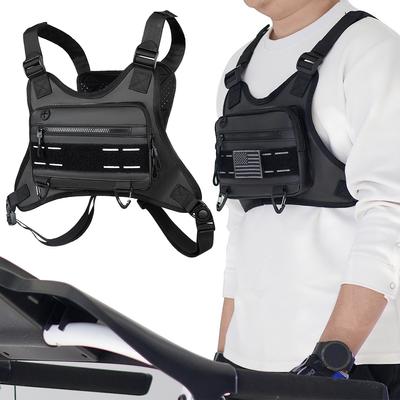 Unisex-Sport-Brusttasche mit verstellbaren Trägern, leichte Weste vorne, große Kapazität, Tasche zum Radfahren und Klettern im Freien