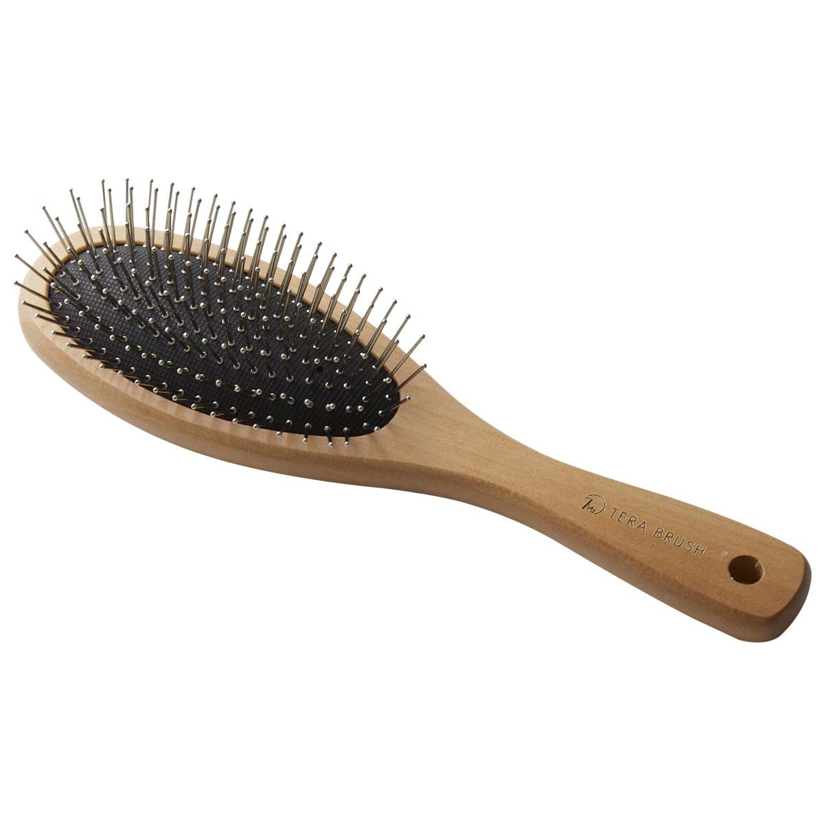 

TERA BRUSH Hair Brush with Terahertz Wave Transfer for Scalp and Hair Damage Broken Split Smooth and for Men and Wooden Handle Care, Massage,