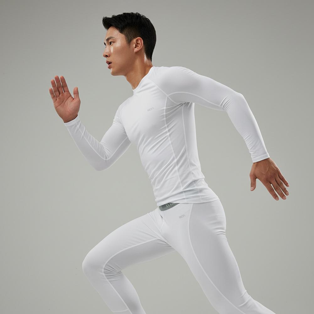 MCNSPORTS 506 Windproof Innerwear Top & Bottom Set White