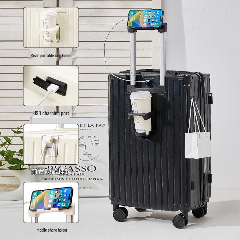 Li Shen Multi-functional Aluminum Frame Travel Suitcase