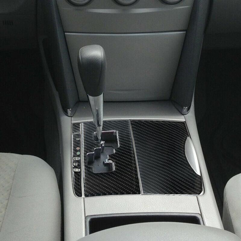 1 Set Black Carbon Fiber Car Gear Shift Panel Cover Trim Sticker Fit for Toyota Camry 2007 2008 2009 2010 2011 Left Hand Drive