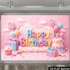 2D Flat Lollipop Banner for Cake Smash Photoshoots, Baby Showers & Kids' Events