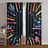 2pcs   Curtain Cloth School First Day Machine Washable Fabric (without Rod) Gifts Use for Living Room   Bedroom   Home Decor