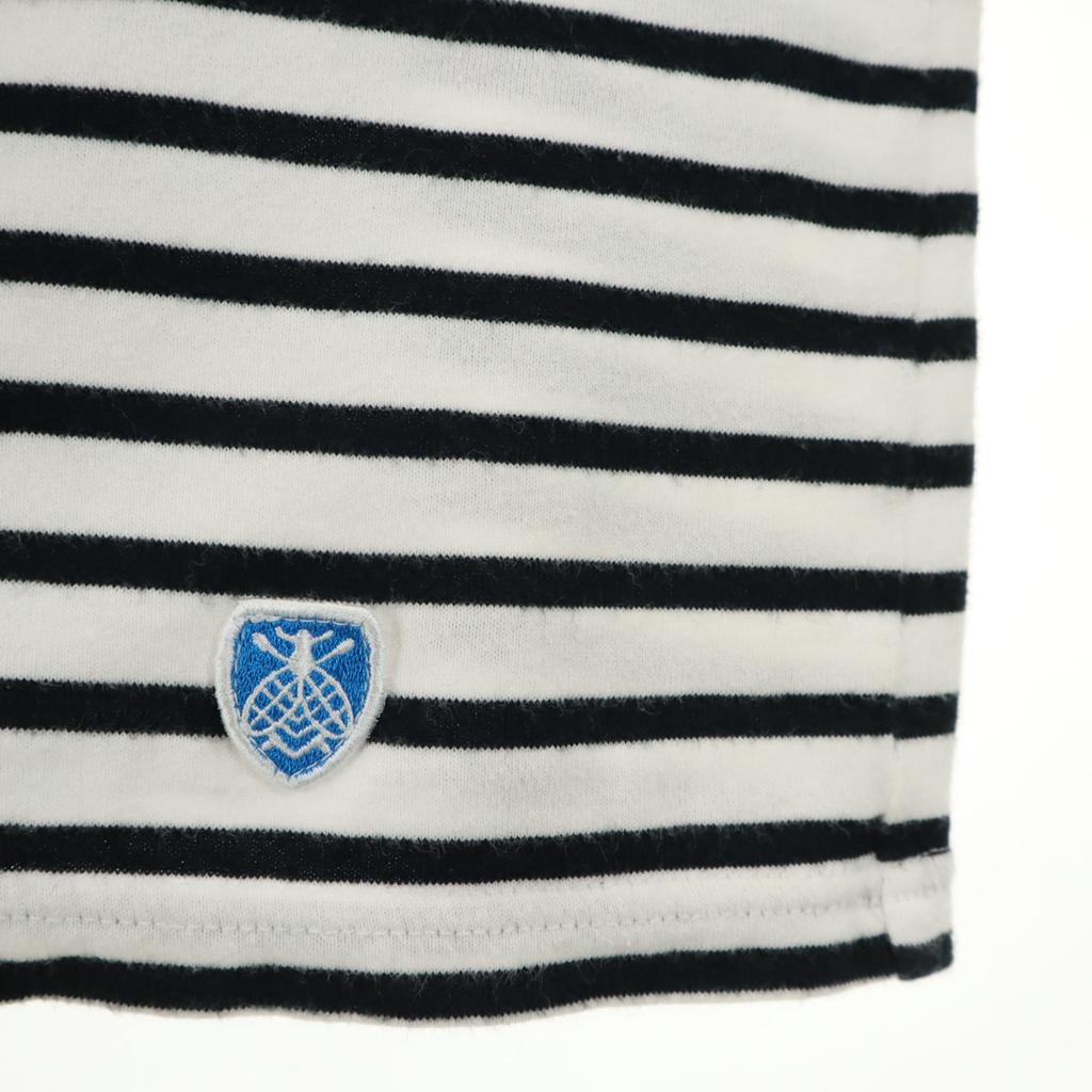 Orcival Made In Japan Border Short Sleeve Boat Neck Cut 4 White System Men's Used