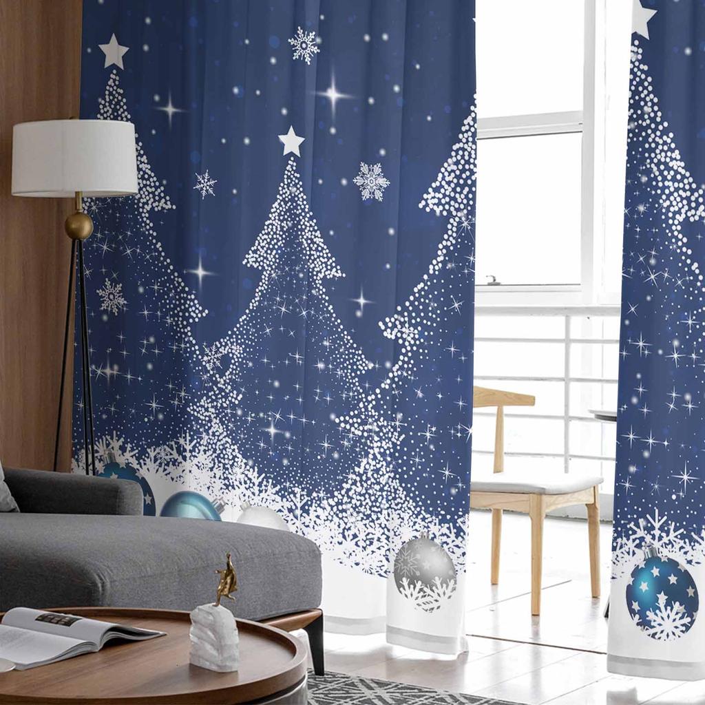 Jul Vinter Bal Gardiner För Vardagsrum Sovrum Hemdekoration Fönster Voile Tyllgardin Draperier
